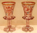 Cut glass standing cups from Bohemia at Metropolitan Museum of Art. New York, NY.
