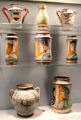Collection of Italian ceramic pharmacy jars at Metropolitan Museum of Art. New York, NY.
