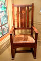 Armchair by Gutave Stickley made by United Crafts of Eastwood, NY at Metropolitan Museum of Art. New York, NY.