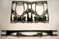 Cast iron Art Nouveau balcony grilles by Hector Guimard at Cooper Hewett Museum. New York City, NY.