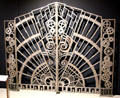 Pair of wrought iron & bronze gates from Chanin Building, NYC by René Paul Chambellan at Cooper Hewett Museum. New York City, NY.