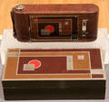 Kodak Camera 1A & gift box by Walter Dorwin Teague then made by Ingraham Co. of Britol, CT at Cooper Hewett Museum. New York City, NY.