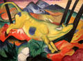 Yellow Cow painting by Franz Marc at Guggenheim Museum. New York City, NY.