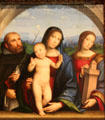 Virgin & Child with Sts Dominic & Barbara painting by Francesco Francia of Italy at Morgan Library. New York City, NY.
