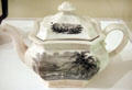 Peekskill Landing, Hudson River earthenware teapot by William Ridgway & Co. of Hanley, England at Brooklyn Museum. Brooklyn, NY.