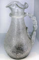 Ice glass pitcher by Boston & Sandwich Glass Co. of Sandwich, MA at Brooklyn Museum. Brooklyn, NY.