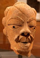 Terracotta male head from Nigeria at Brooklyn Museum. Brooklyn, NY.