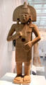 Huastec sandstone life-death figure from Chilituju , San Luis Potosí, Mexico at Brooklyn Museum. Brooklyn, NY.