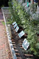 Herb garden at Lefferts Homestead in Prospect Park. Brooklyn, NY.