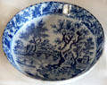 Blue & white oriental-style bowl at Lefferts Homestead museum. Brooklyn, NY.