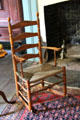 Ladder-back rocking chair at Conference House. Staten Island, NY.