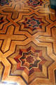 Inlaid wood floor at Historic Richmond Town Museum. Staten Island, NY.