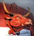 Carved bull's head at Historic Richmond Town Museum. Staten Island, NY.