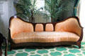 Upholstered sofa in sitting room at Lindenwald. Kinderhook, NY.