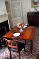 Drop-leaf breakfast table in late classical style & Grecian-style side chairs at Lindenwald. Kinderhook, NY.