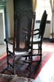 Dutch-style armchairs in Schenck House parlor at Old Bethpage Village. Old Bethpage, NY.