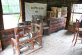 Luyster Store with broom making equipment at Old Bethpage Village. Old Bethpage, NY.
