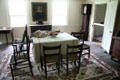 Dining room in Powell House at Old Bethpage Village. Old Bethpage, NY.