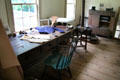 Tailor workshop in Kirby House at Old Bethpage Village. Old Bethpage, NY.