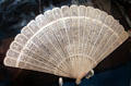 Fan carved out of whale ivory at Whaling Museum. Cold Spring Harbor, NY.