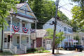 Heritage Main Street including red fire museum. Cold Spring Harbor, NY