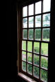 Vintage multi-paned window at Custom House Museum. Sag Harbor, NY.