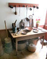 Kitchen work table & implements at Custom House Museum. Sag Harbor, NY.