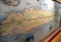 Map of the history of Long Island at Sag Harbor Whaling Museum. Sag Harbor, NY.
