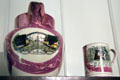 Lusterware jugs with image of Iron Bridge at Sunderland & mug with the story "The Sailor's Return" at Home Sweet Home Museum. East Hampton, NY.