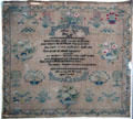 Sampler embroidery with verse by Minerva Howell age 9 at Home Sweet Home Museum. East Hampton, NY.