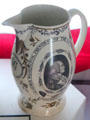 Transfer printed creamware pitcher with portrait of George Washington at Home Sweet Home Museum. East Hampton, NY.