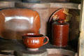 Redware pottery at Thomas Halsey Homestead. South Hampton, NY.