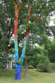 Crocheted tree cover at Long Island Museum. Stony Brook, NY.