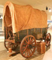 Covered wagon at carriage collection of Long Island Museum. Stony Brook, NY.