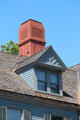 Chimney atop Roosevelt house at Sagamore Hill National Historic Site. Cove Neck, NY.