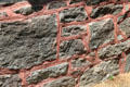 House foundation stonework at Sagamore Hill National Historic Site. Cove Neck, NY.