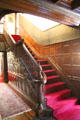 Entry hall staircase at Roosevelt's House Sagamore Hill NHS. Cove Neck, NY.
