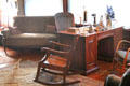 Theodore Roosevelt's desk in window of library at Roosevelt's House Sagamore Hill NHS. Cove Neck, NY.