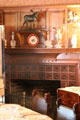 Fireplace in dining room at Roosevelt's House Sagamore Hill NHS. Cove Neck, NY.