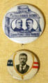 William McKinley for President & Roosevelt for VP campaign buttons at Old Orchard Museum at Sagamore Hill NHS. Cove Neck, NY.