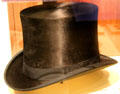 Top hat worn by President Roosevelt at funeral of President McKinley at Old Orchard Museum at Sagamore Hill NHS. Cove Neck, NY.