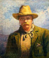 Theodore Roosevelt portrait by Adrian De Groot at Old Orchard Museum at Sagamore Hill NHS. Cove Neck, NY.