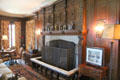 Organ room with carved fireplace at Vanderbilt Mansion. Centerport, NY.