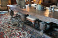 Elizabethan oak table in organ room at Vanderbilt Mansion. Centerport, NY