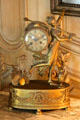 French mantle clock in yellow guest room at Vanderbilt Mansion. Centerport, NY.