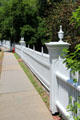 Main Street picket fence in Roslyn Historic District. Roslyn, NY.