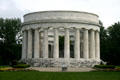 President Harding Memorial recreates a circular Greek Temple 103 ft in diameter & 50 ft high. Marion, OH.