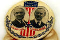 Harding & Coolidge campaign button at Harding home museum. Marion, OH.