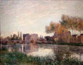 Moret at Sunset painting by Alfred Sisley of France at Cincinnati Art Museum. Cincinnati, OH.