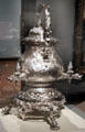 Silver hot water urn & stand by James Shruder of London, England at Cincinnati Art Museum. Cincinnati, OH.